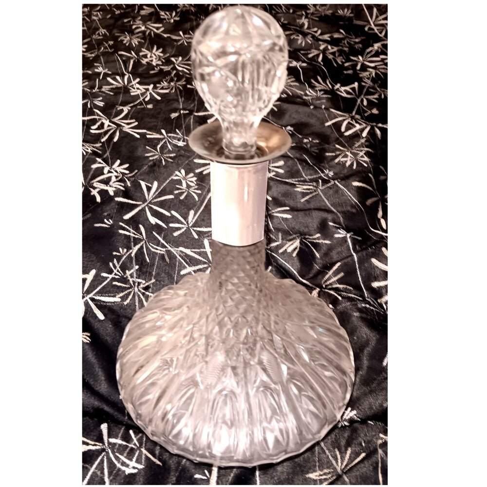 Vintage Crystal Ships Decanter